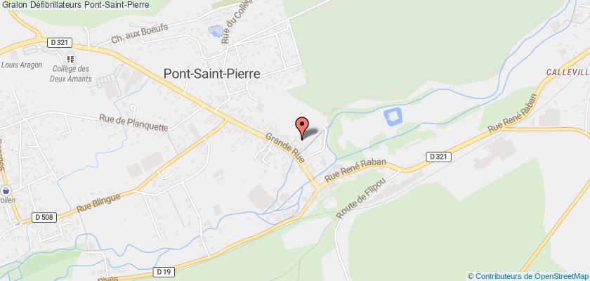 plan défibrillateurs Pont-Saint-Pierre