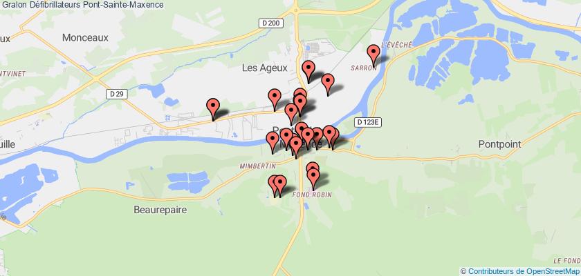 plan défibrillateurs Pont-Sainte-Maxence