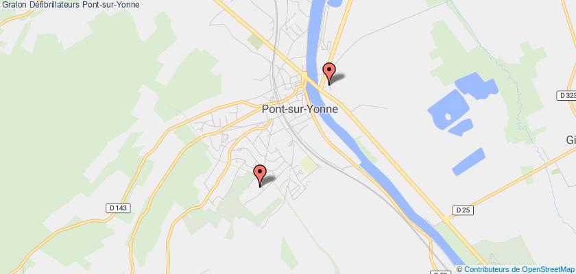 plan défibrillateurs Pont-sur-Yonne
