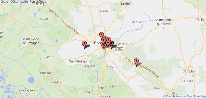 plan défibrillateurs Pontchâteau