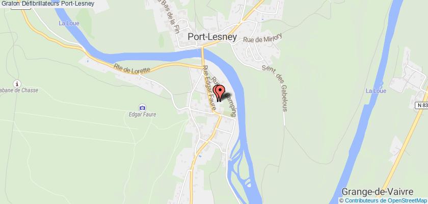 plan défibrillateurs Port-Lesney