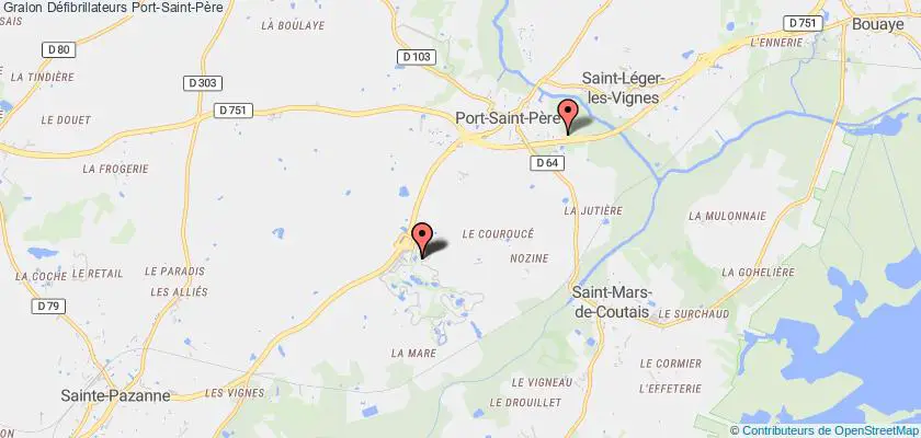 plan défibrillateurs Port-Saint-Père