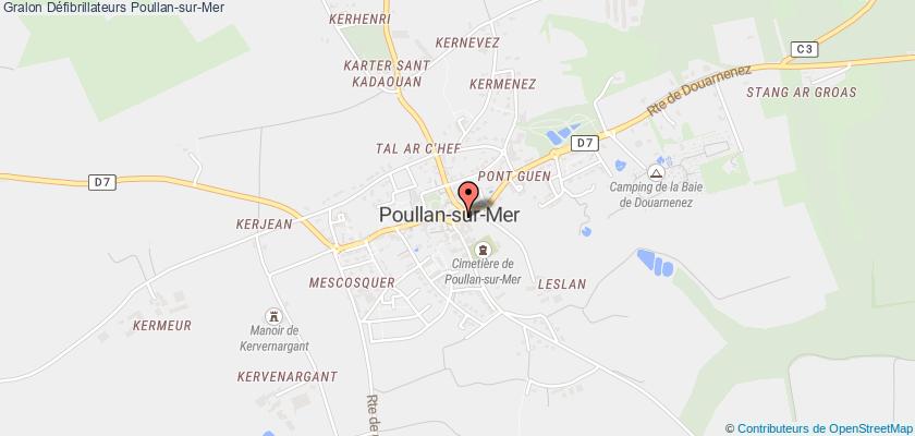 plan défibrillateurs Poullan-sur-Mer