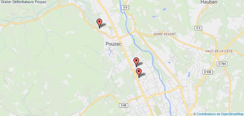 plan défibrillateurs Pouzac