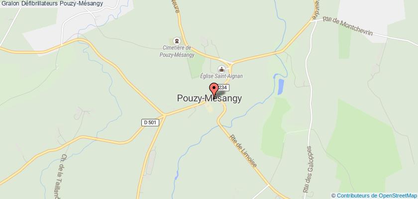 plan défibrillateurs Pouzy-Mésangy