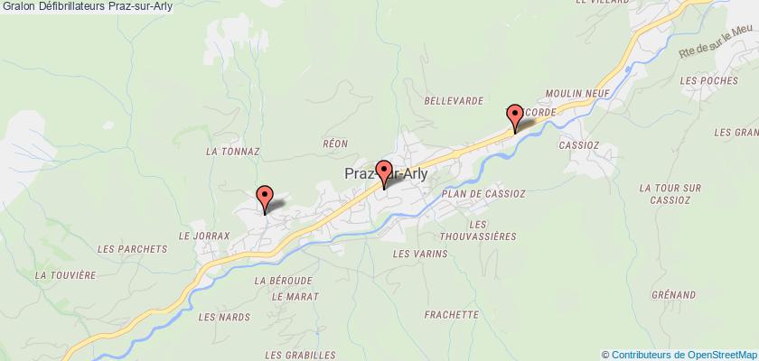 plan défibrillateurs Praz-sur-Arly