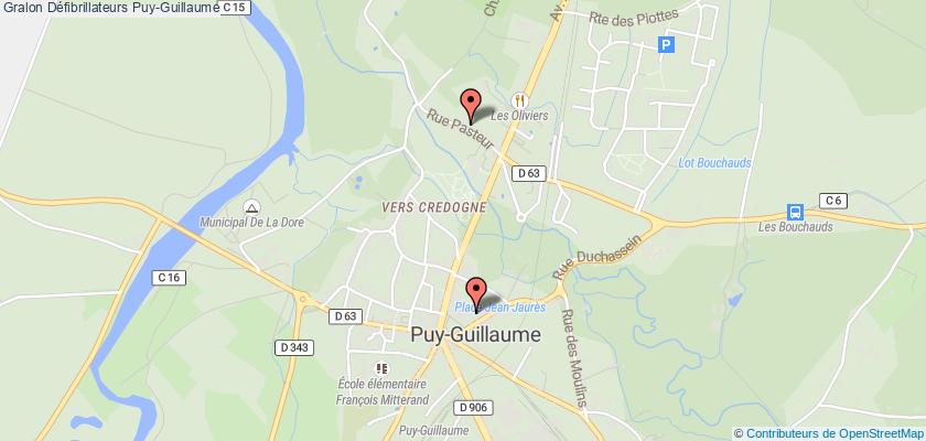 plan défibrillateurs Puy-Guillaume