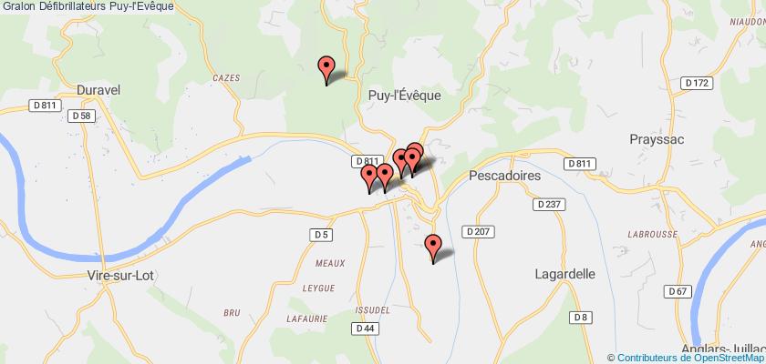 plan défibrillateurs Puy-l'Evêque