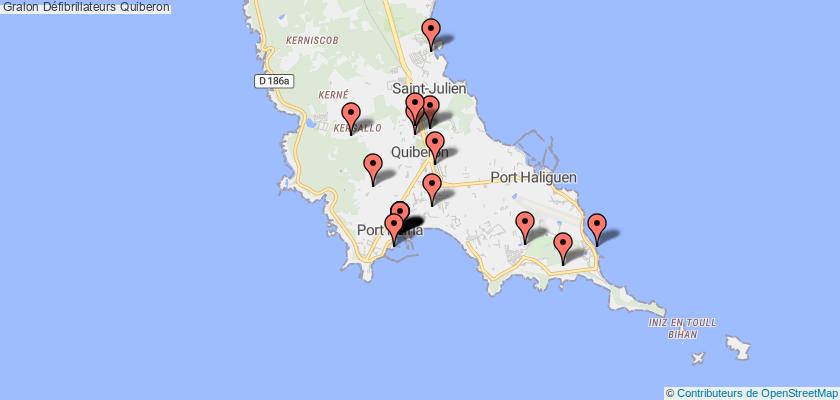 plan défibrillateurs Quiberon