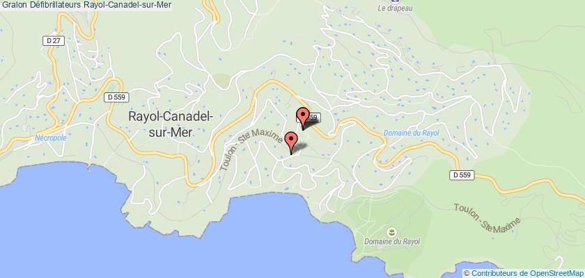 plan défibrillateurs Rayol-Canadel-sur-Mer