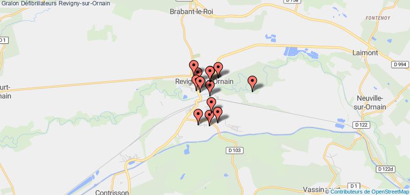 plan défibrillateurs Revigny-sur-Ornain