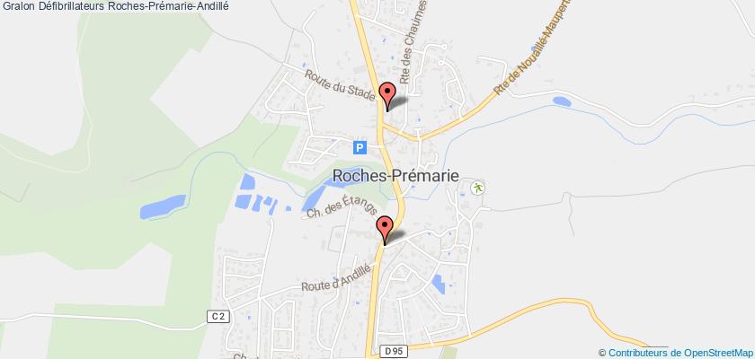 plan défibrillateurs Roches-Prémarie-Andillé