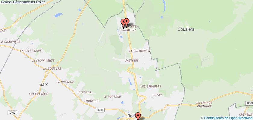 plan défibrillateurs Roiffé