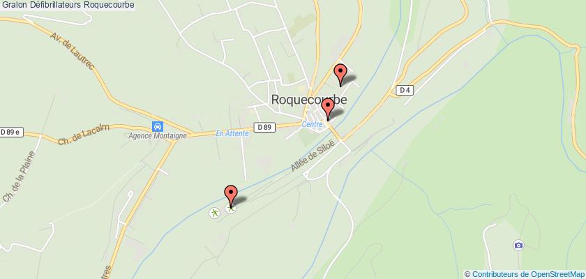 plan défibrillateurs Roquecourbe