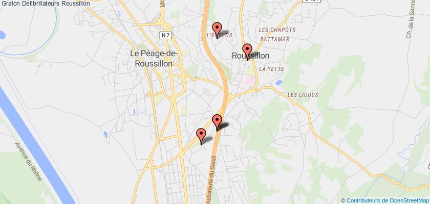 plan défibrillateurs Roussillon