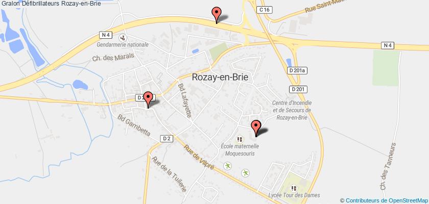 plan défibrillateurs Rozay-en-Brie