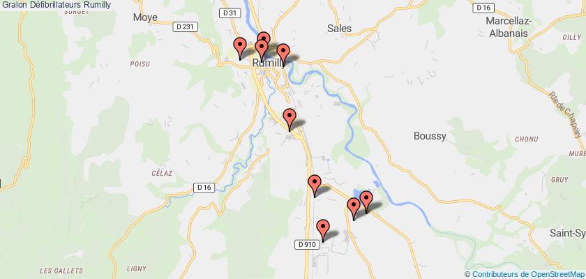 plan défibrillateurs Rumilly