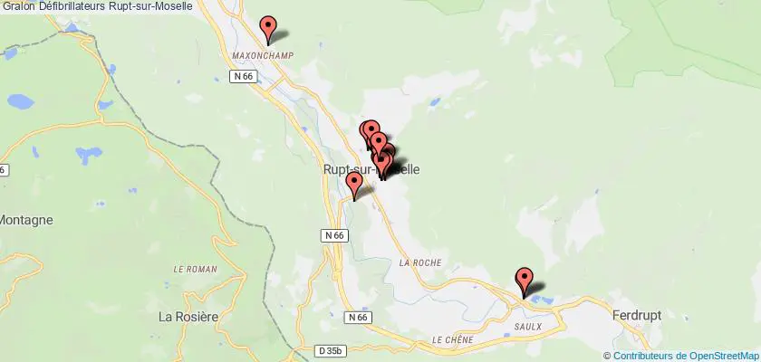 plan défibrillateurs Rupt-sur-Moselle