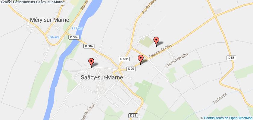 plan défibrillateurs Saâcy-sur-Marne