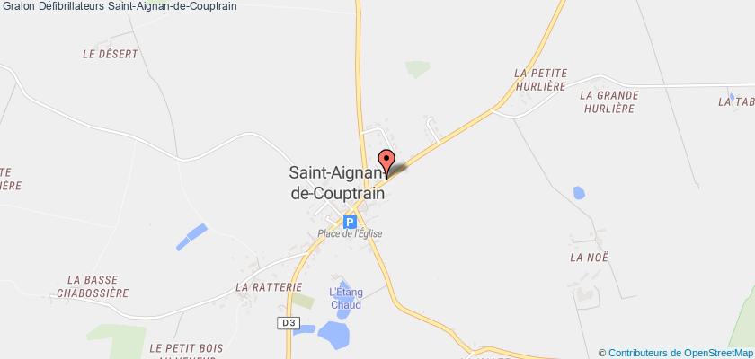 plan défibrillateurs Saint-Aignan-de-Couptrain