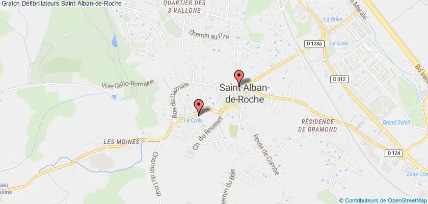 plan défibrillateurs Saint-Alban-de-Roche