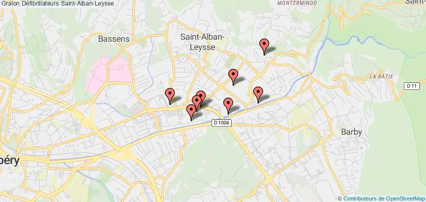 plan défibrillateurs Saint-Alban-Leysse