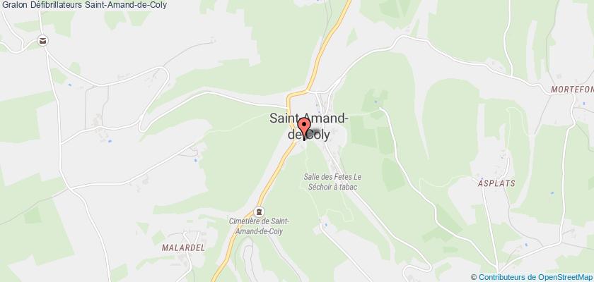 plan défibrillateurs Saint-Amand-de-Coly