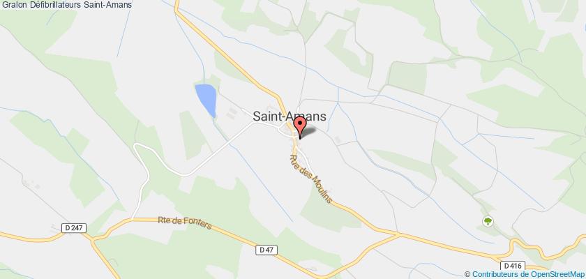plan défibrillateurs Saint-Amans