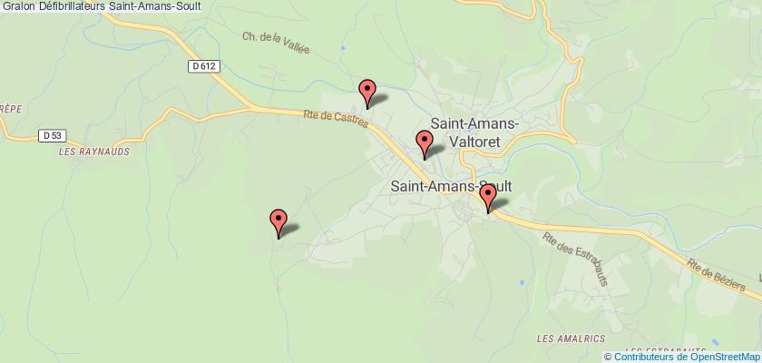 plan défibrillateurs Saint-Amans-Soult