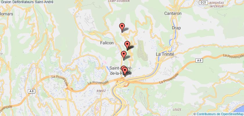 plan défibrillateurs Saint-André