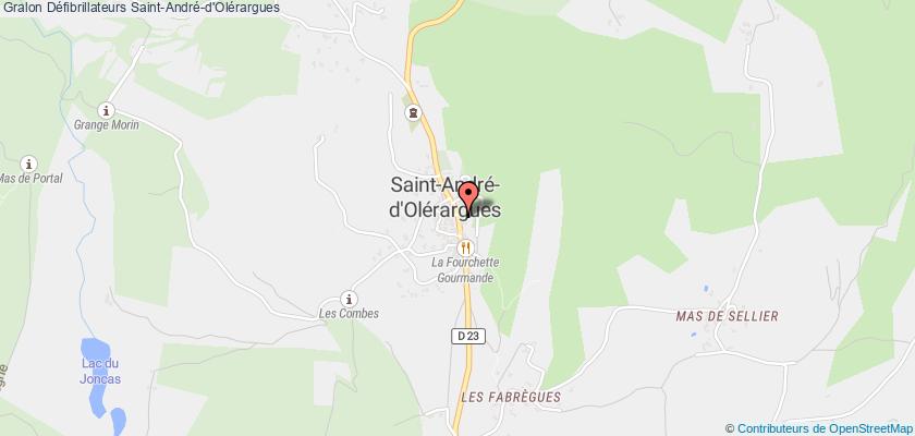 plan défibrillateurs Saint-André-d'Olérargues