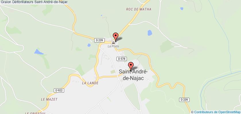 plan défibrillateurs Saint-André-de-Najac