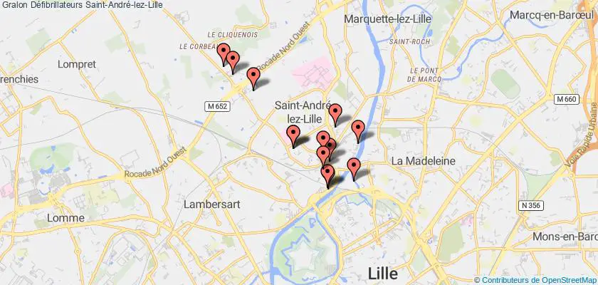 plan défibrillateurs Saint-André-lez-Lille