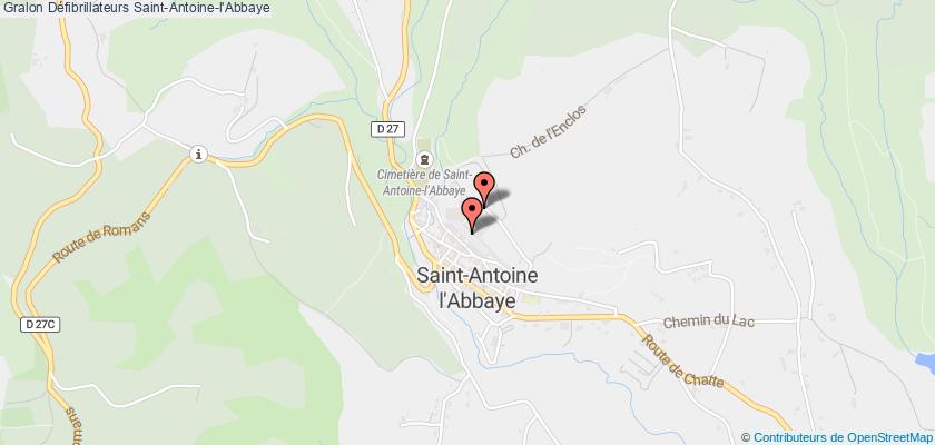plan défibrillateurs Saint-Antoine-l'Abbaye