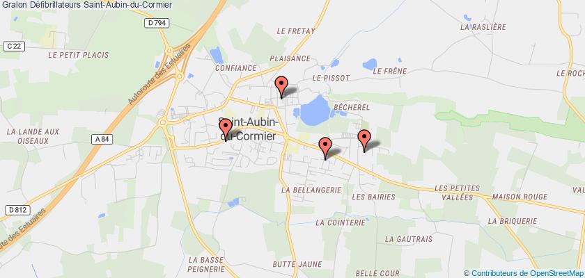 plan défibrillateurs Saint-Aubin-du-Cormier