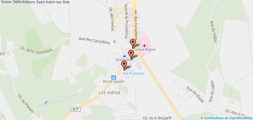 plan défibrillateurs Saint-Aubin-sur-Scie