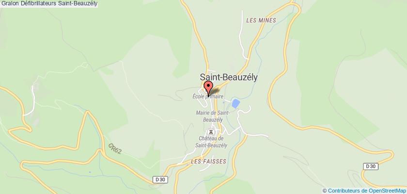plan défibrillateurs Saint-Beauzély