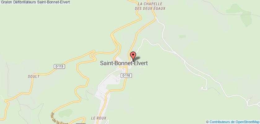 plan défibrillateurs Saint-Bonnet-Elvert