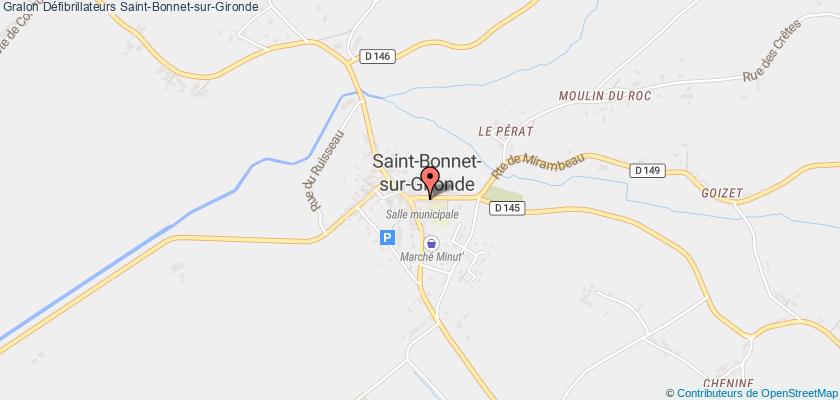 plan défibrillateurs Saint-Bonnet-sur-Gironde