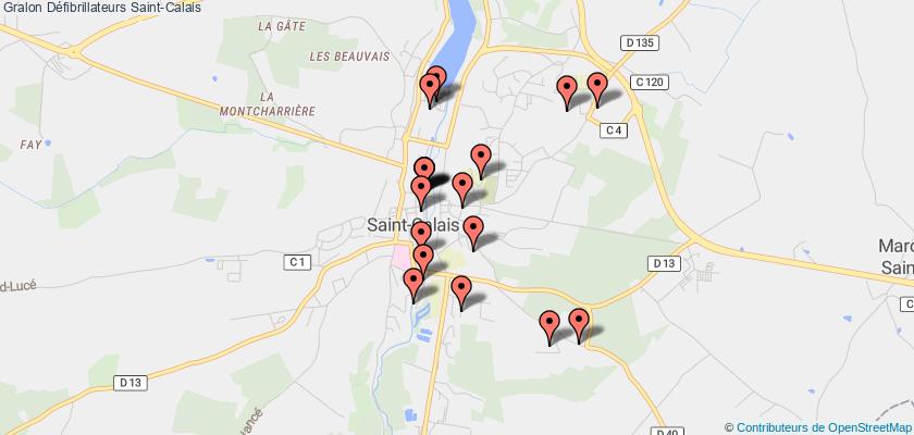 plan défibrillateurs Saint-Calais