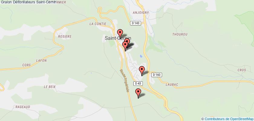 plan défibrillateurs Saint-Cernin