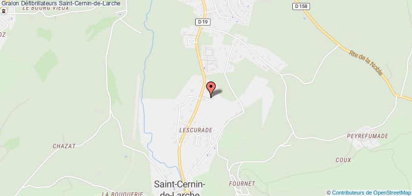 plan défibrillateurs Saint-Cernin-de-Larche