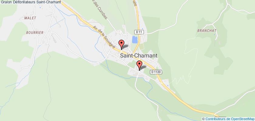 plan défibrillateurs Saint-Chamant
