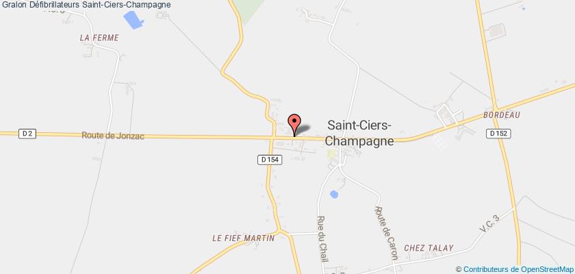 plan défibrillateurs Saint-Ciers-Champagne