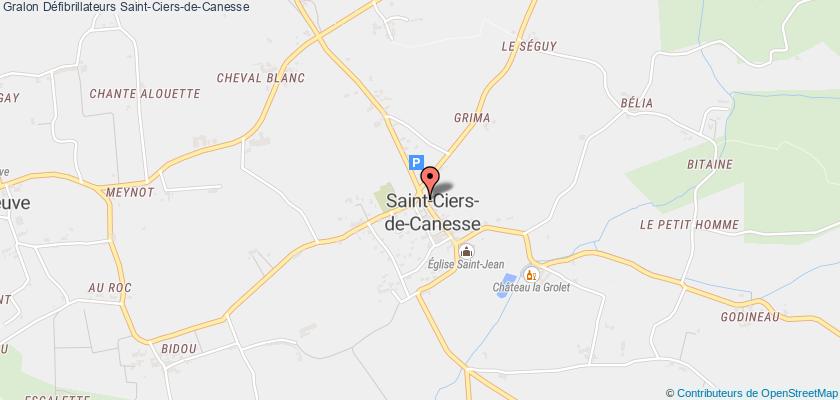 plan défibrillateurs Saint-Ciers-de-Canesse