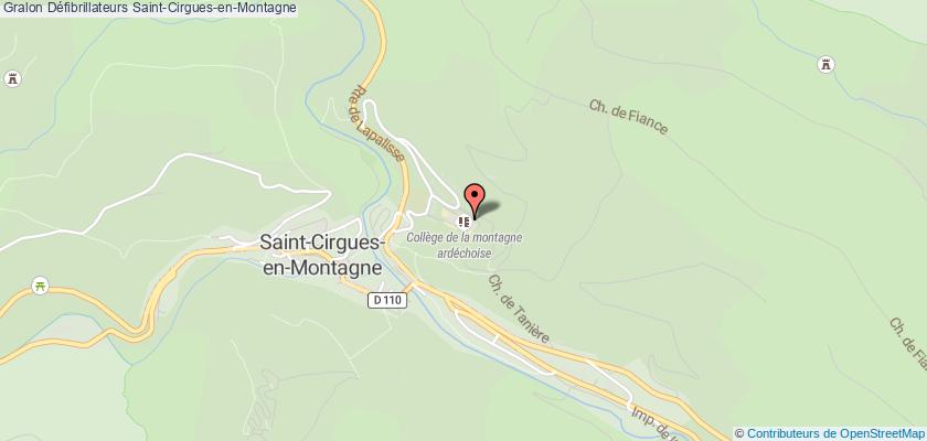 plan défibrillateurs Saint-Cirgues-en-Montagne