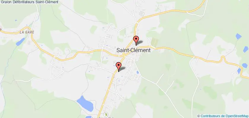 plan défibrillateurs Saint-Clément