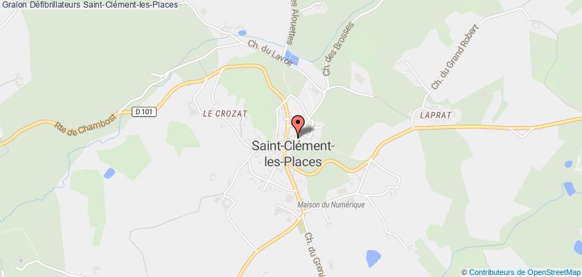plan défibrillateurs Saint-Clément-les-Places