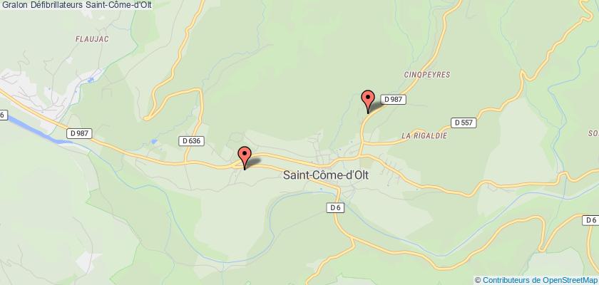 plan défibrillateurs Saint-Côme-d'Olt