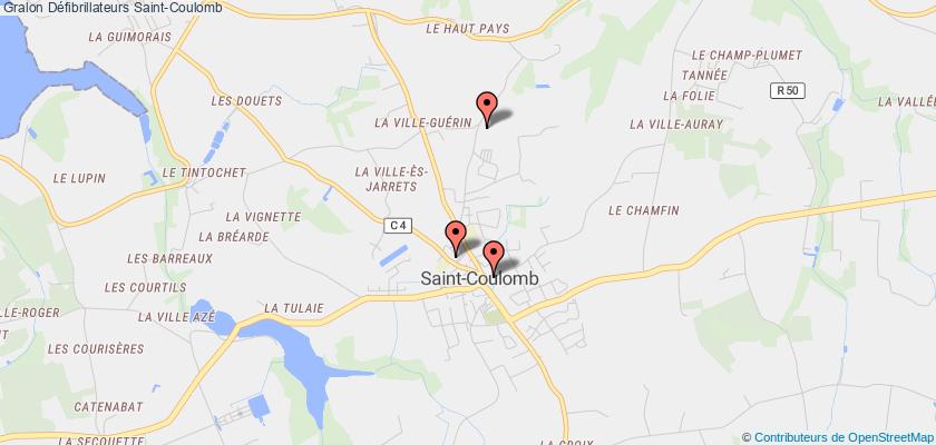 plan défibrillateurs Saint-Coulomb
